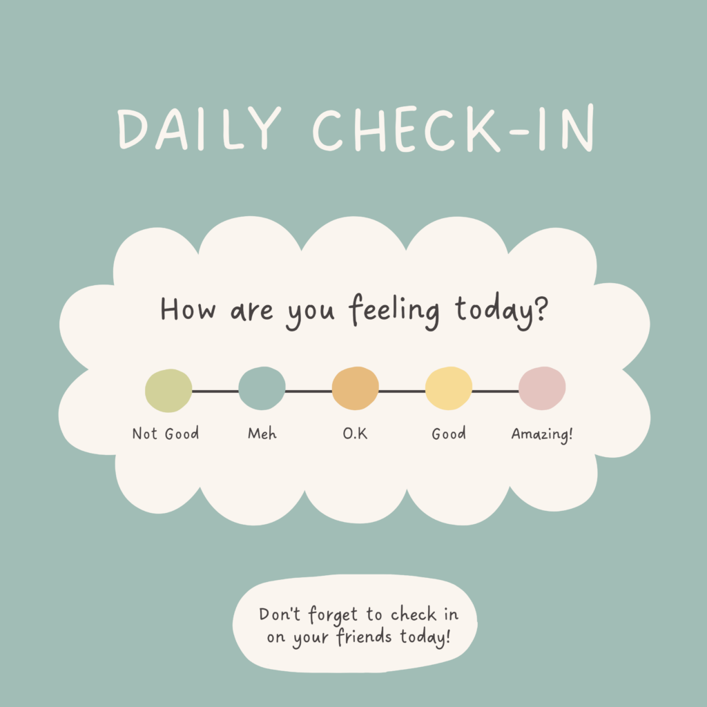 Image showing daily check-in to see how are you feeling today?